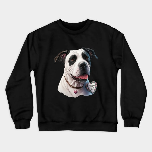 Valentine's day mom love dog Crewneck Sweatshirt by  El-Aal